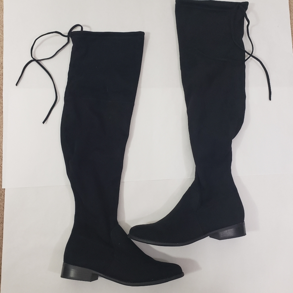 A New Day Sidney Over The Knee boot in black size 10 - Picture 2 of 12